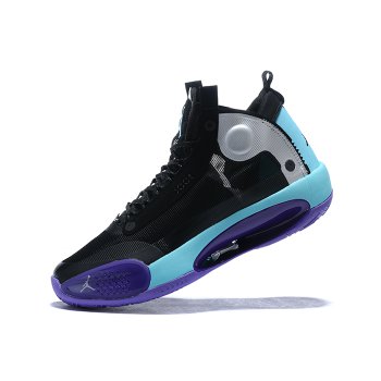 2020 Air Jordan 34 Black Grey/Purple-Blue Shoes